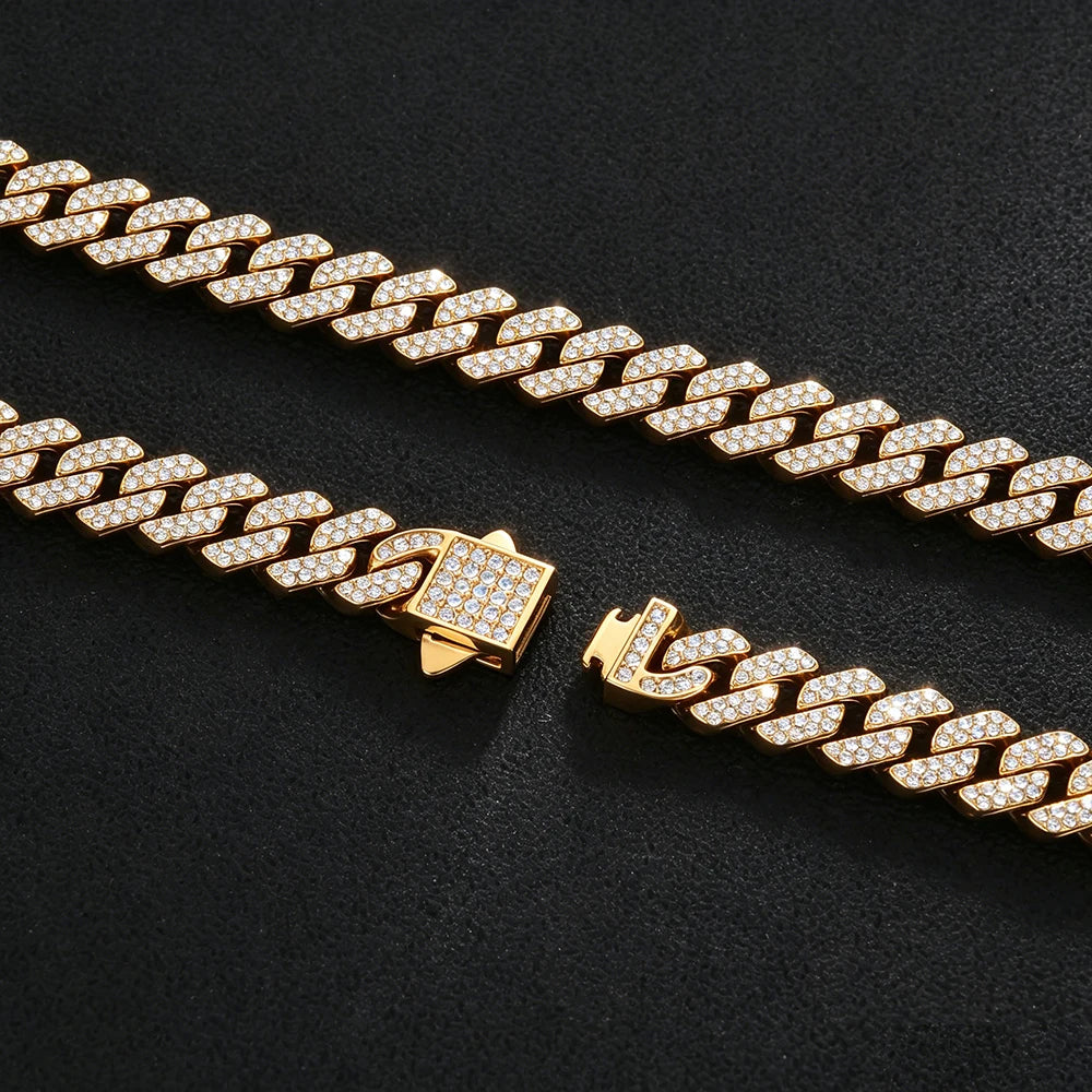 Moissanite Cuban Link Bracelet – Gold Plated