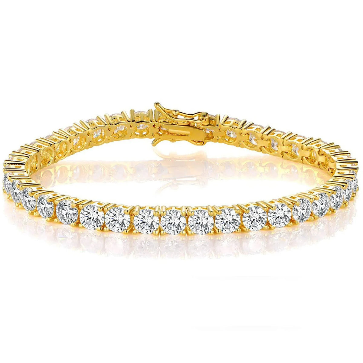 Tennis Bracelet Moissanite VVS White Gold Plated