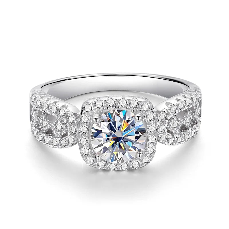 Moissanite Solitaire Ring – 18K Gold Plated
