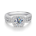 Moissanite Solitaire Ring – 18K Gold Plated