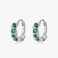 Green Zirconia Earrings in 925 Sterling Silver