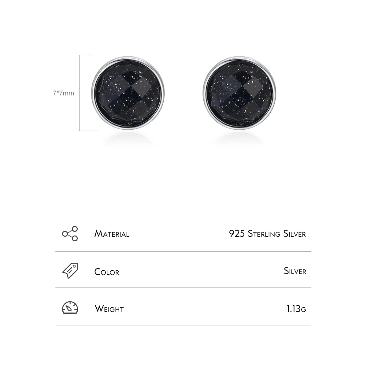 Natural Aventurine Stud Earrings