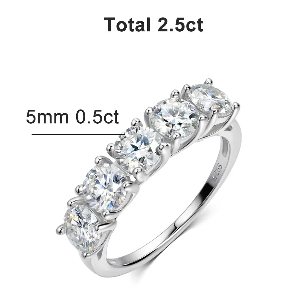 Moissanite Eternity Band Ring – 18K Gold Plated