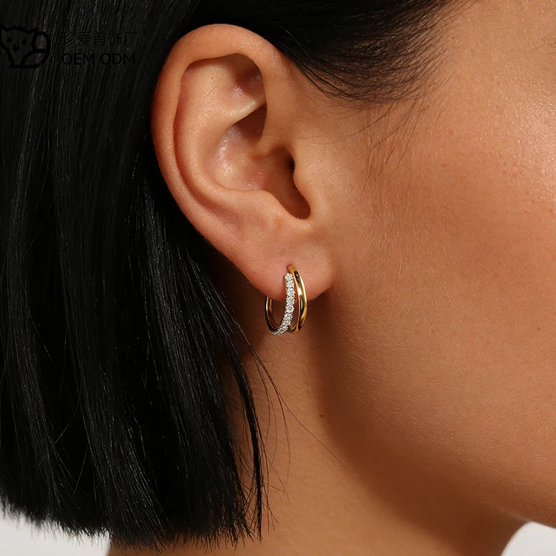 Golden Elegance Moissanite Earrings
